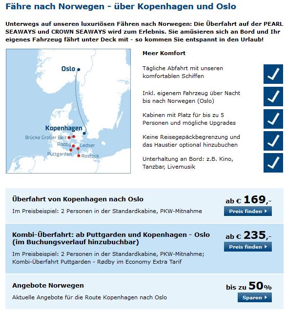 Kopenhagen nach Oslo Kopenhagen nach Oslo