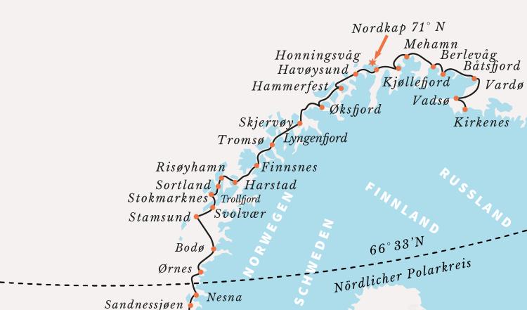 Postschiff Route