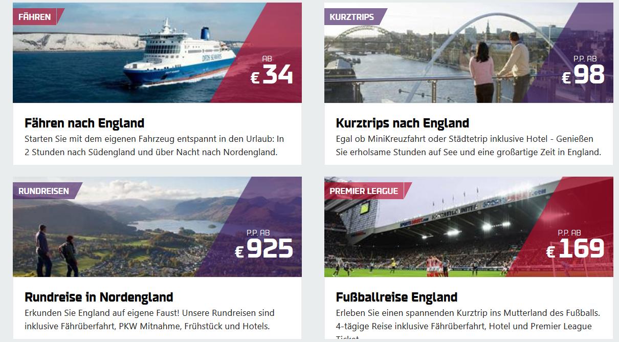 DFDS England Angebote