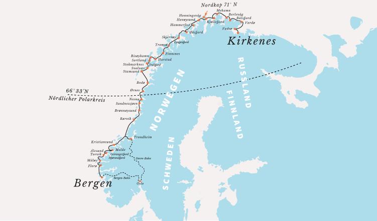 Postschiff Route