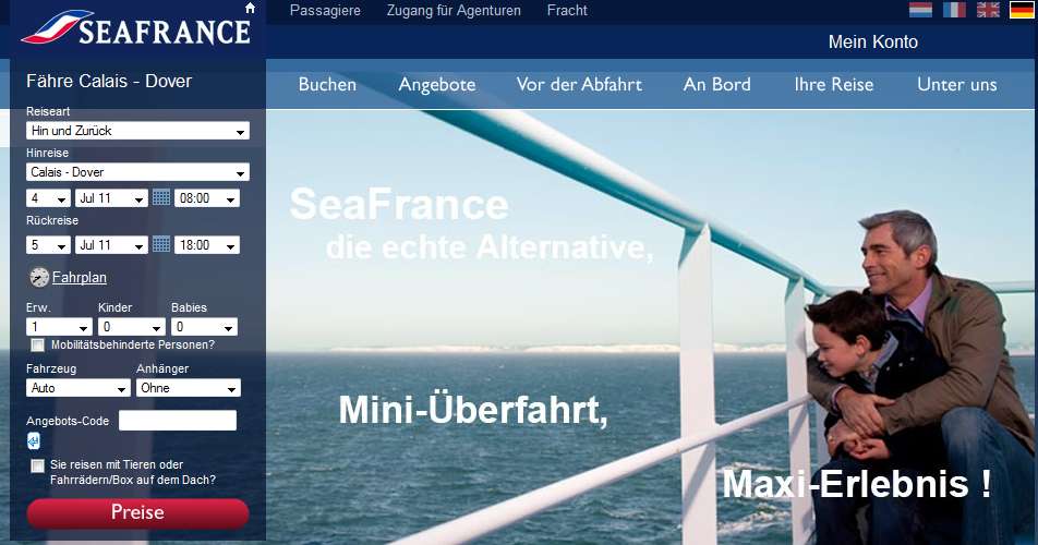 Seafrance Homepage