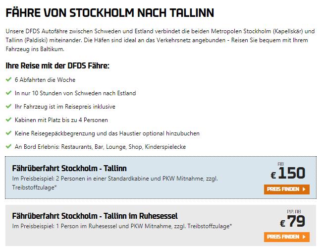 Stockholm Tallinn Fähre